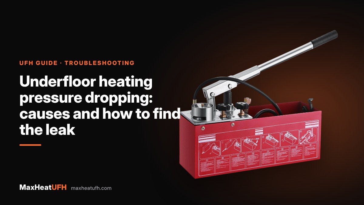 MaxHeatUFH guide: Underfloor heating pressure dropping: causes and how to find the leak