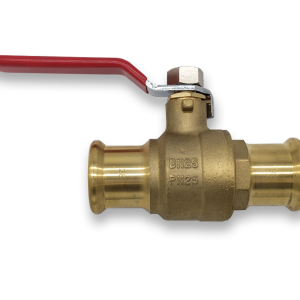 NovaTherm M Press Lever Ball Valve 28mm-28mm Red