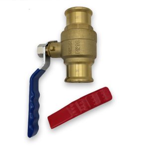 NovaTherm M Press Lever Ball Valve 35mm-35mm Red