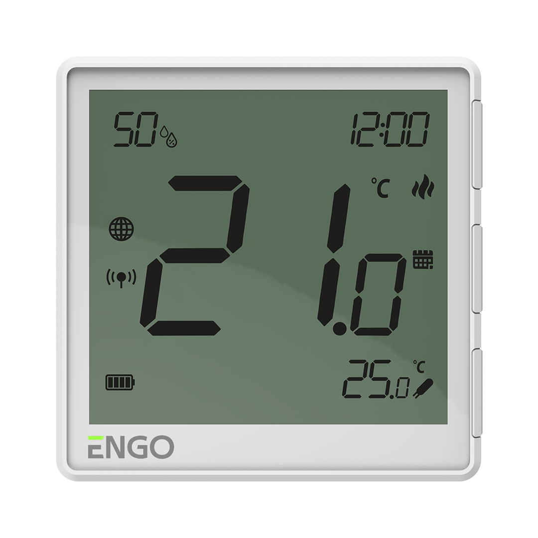 Engo ZigBee Smart Thermostat, Li-Ion battery, white