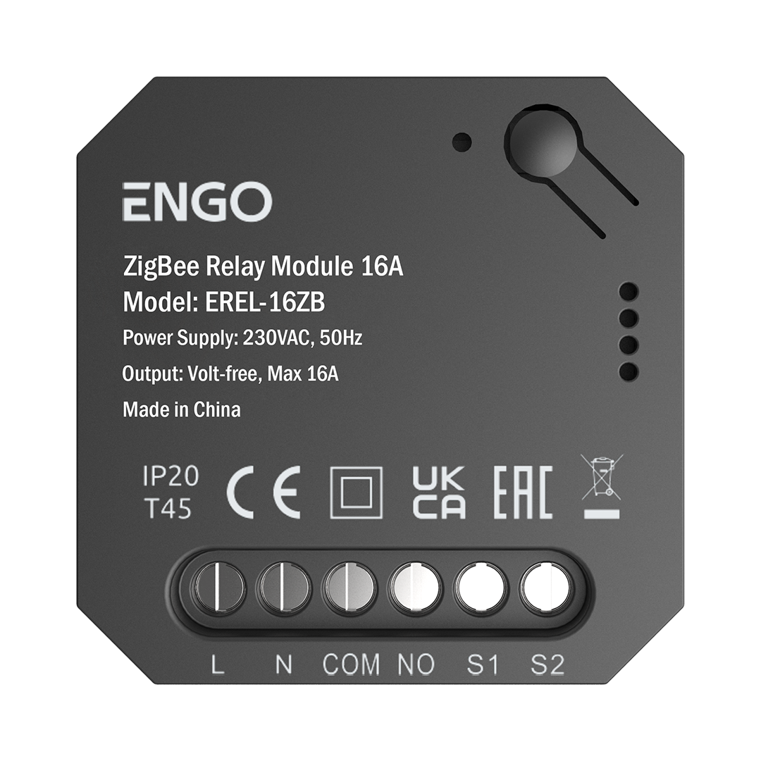 Engo ZigBee Smart Relay, 1x16A, NO-COM output