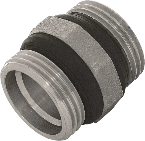 1 inch male by male nickel-plated brass straight manifold connector