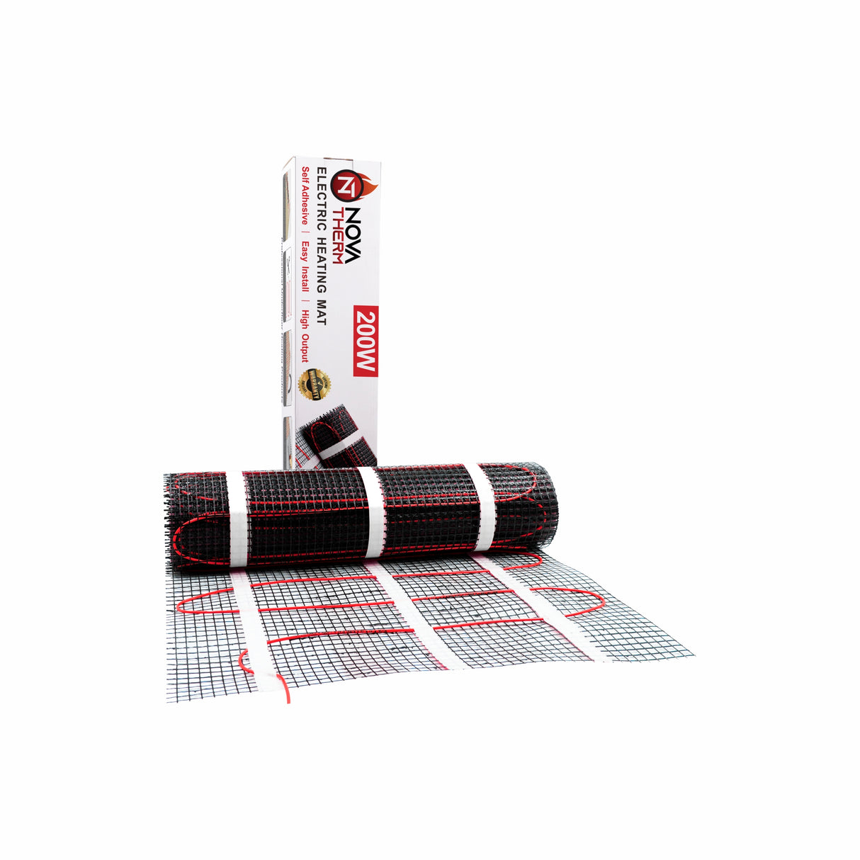 1.0m² NovaTherm Mat - Electric Underfloor Heating Mat - 200watts/m²