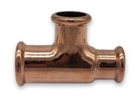 NovaTherm M Press Copper Unequal Tee 28 - 22 - 22mm (Pack of 10x)
