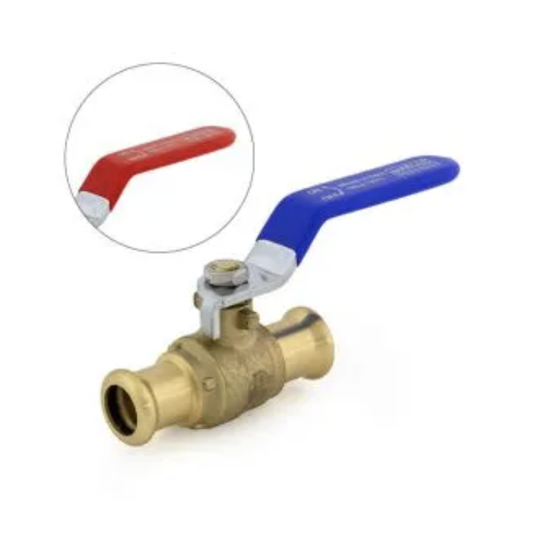 NovaTherm M Press Lever Ball Valve 28mm-28mm Blue