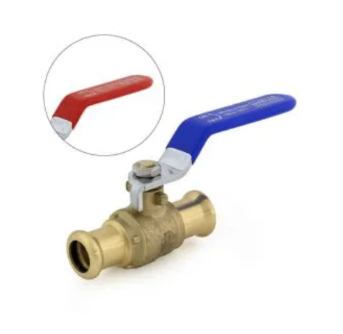 NovaTherm M Press Lever Ball Valve 22mm-22mm Red