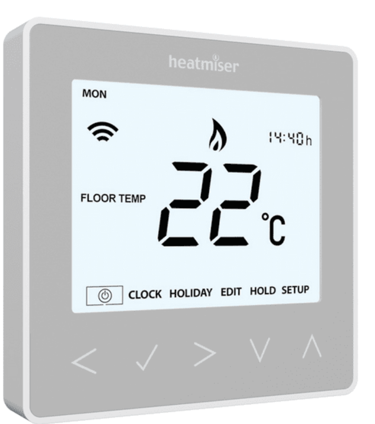 Heatmiser neoStat-hw - Platinum Silver - 240volt