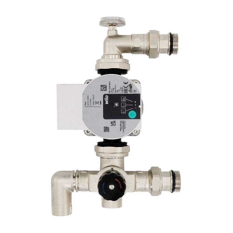 UFH Manifold Blending Valve Pump Pack 20–55°C with Wilo A-Rated 6m Pump