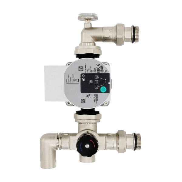 UFH Manifold Blending Valve Pump Pack 20–55°C with Wilo A-Rated 6m Pump