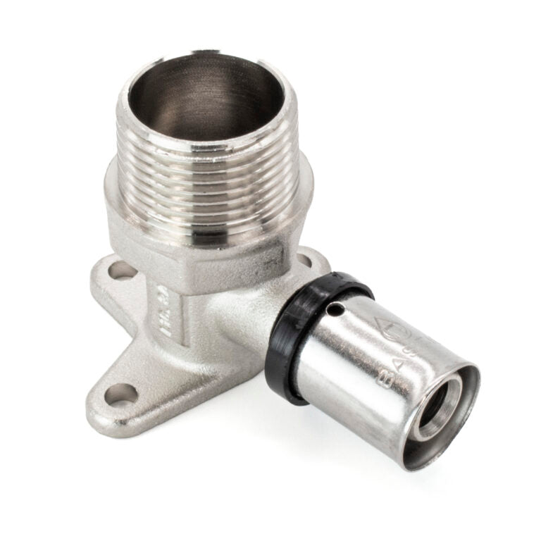 NovaTherm Wall-Plated Male Press Fit Elbow 16mm - 3/4"