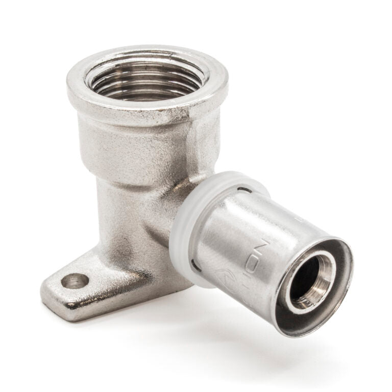 NovaTherm Wall-Plated Female Press Fit Elbow 16mm - 1/2"