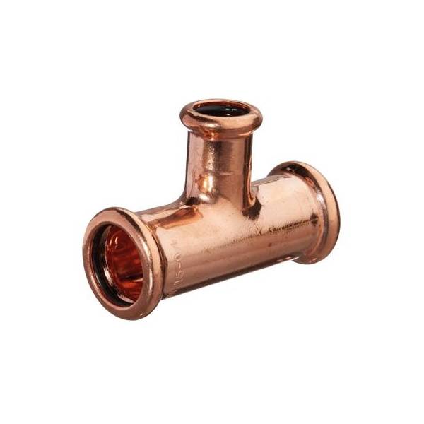 NovaTherm M Press Copper Unequal Tee 35 - 22 - 35mm (Pack of 10x)
