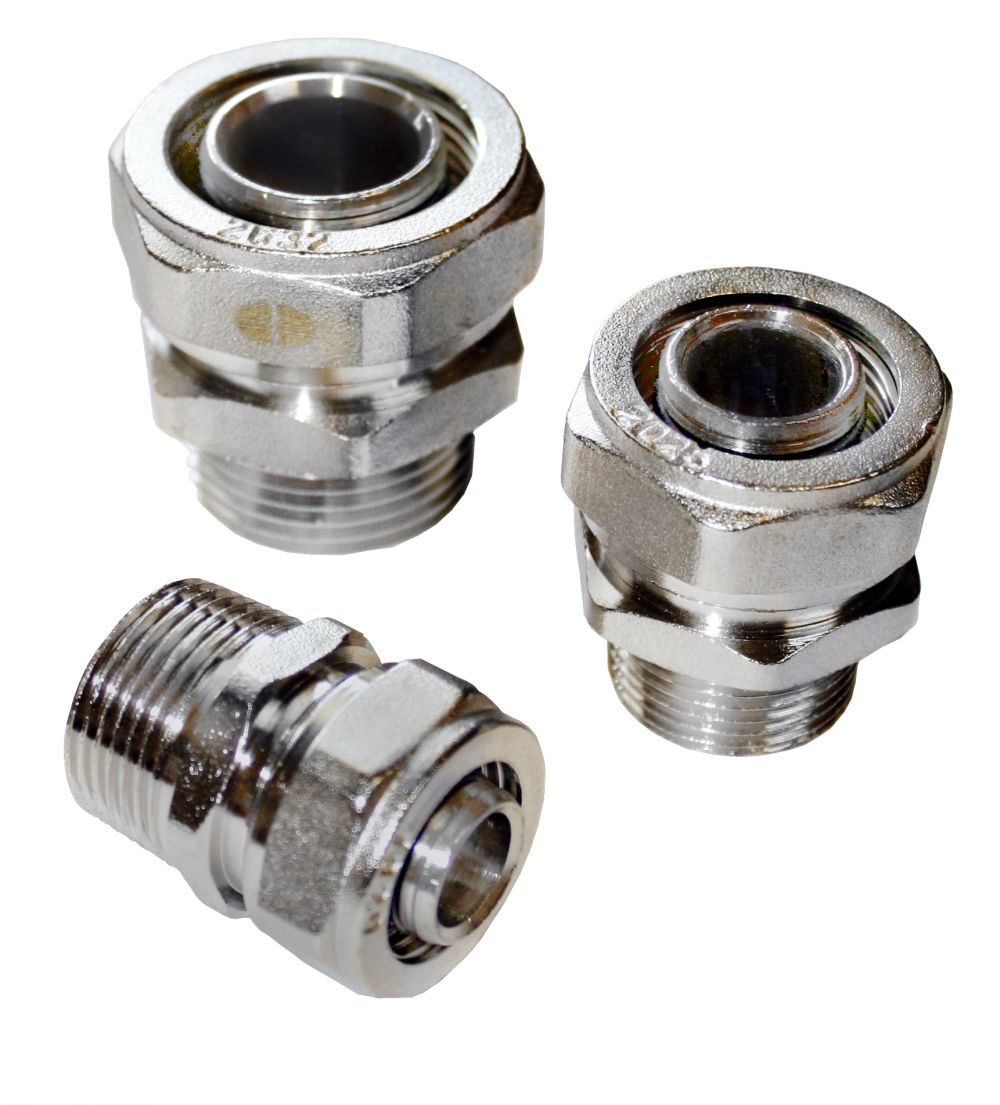 NovaTherm Male Straight Union  16mm - 1/2" COMPRESSION