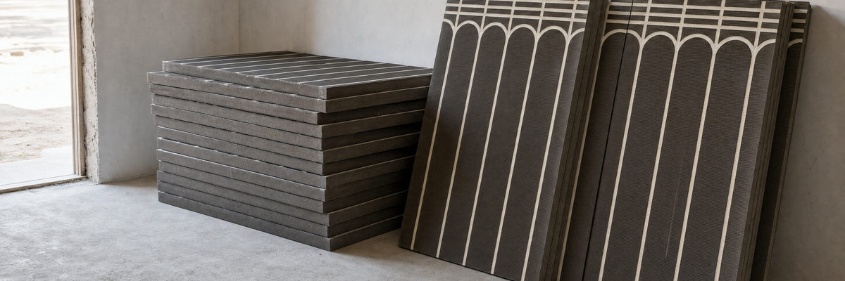 Stacked underfloor heating insulation boards